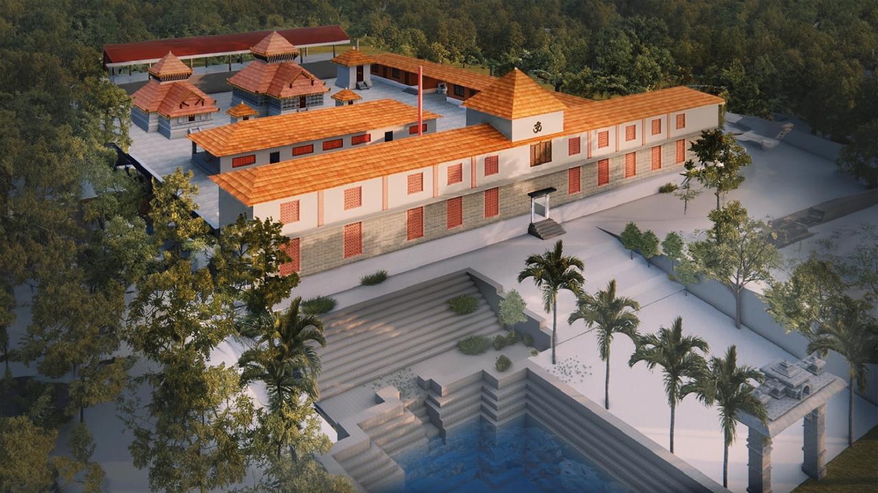 ಕಣಂಜಾರ ದೇವಸ್ಥಾನ – ಆಕಾಶ ದೃಶ್ಯ